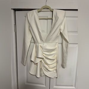 White, low back cocktail dress. Michael Costello size Small